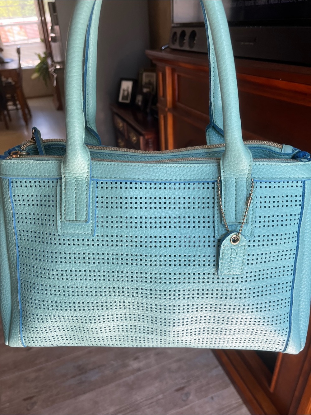Clark’s handbag perforated leather design EUC